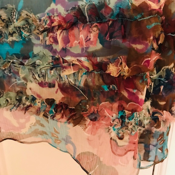 Sue Wong Silk Dress, halter style tie Sz 2 - Picture 3 of 7